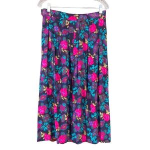 Koret Vintage Floral Patterned Women's Midi Skirt